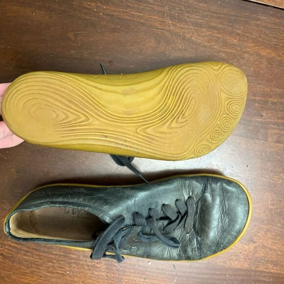 VivoBarefoot Addis Mens Black Sneakers 11.5 45M Leather Trainer Low Top Comfort - Picture 5 of 8